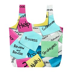 Stickies Post It List Business Full Print Recycle Bags (l)  by Celenk