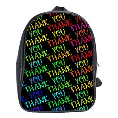 Thank You Font Colorful Word Color School Bag (xl)