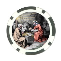 The Birth Of Christ Poker Chip Card Guard (10 Pack) by Valentinaart