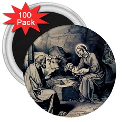 The Birth Of Christ 3  Magnets (100 Pack) by Valentinaart