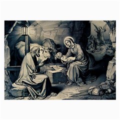 The Birth Of Christ Large Glasses Cloth (2-side) by Valentinaart