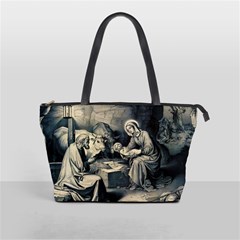 The Birth Of Christ Shoulder Handbags by Valentinaart