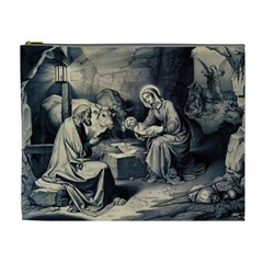 The Birth Of Christ Cosmetic Bag (xl) by Valentinaart