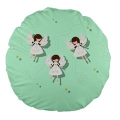 Christmas Angels  Large 18  Premium Round Cushions by Valentinaart