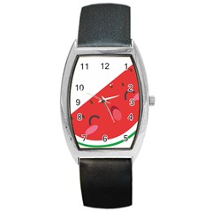 Watermelon Red Network Fruit Juicy Barrel Style Metal Watch by Celenk