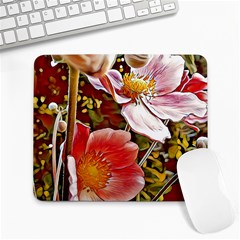 Flower Hostanamone Drawing Plant Large Mousepads by Celenk