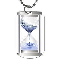 Time Water Movement Drop Of Water Dog Tag (two Sides) by Celenk