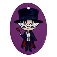 Cutie Tuxedo Mask Oval Ornament by Ellador