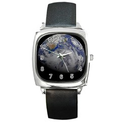 A Sky View Of Earth Square Metal Watch by Celenk