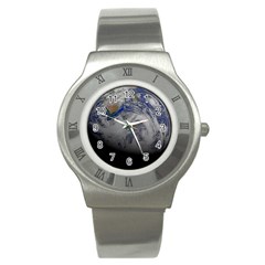 A Sky View Of Earth Stainless Steel Watch by Celenk