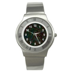 Zigs And Zags Stainless Steel Watch by Celenk