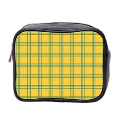 Green Stripes Mini Toiletries Bag 2-side by berwies