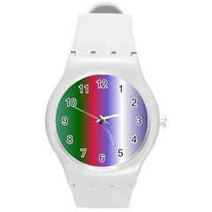 Pattern Round Plastic Sport Watch (m) by gasi