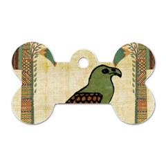 Egyptian Paper Papyrus Bird Dog Tag Bone (one Side) by Celenk