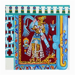 Mexico Puebla Mural Ethnic Aztec Medium Glasses Cloth by Celenk