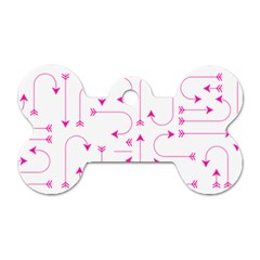 Arrows Girly Pink Cute Decorative Dog Tag Bone (two Sides) by Celenk