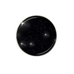 Starry Galaxy Night Black And White Stars Hat Clip Ball Marker (4 Pack) by yoursparklingshop