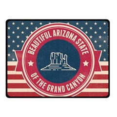 Retro Arizona Grand Canyon State Fleece Blanket (small) by Bigfootshirtshop