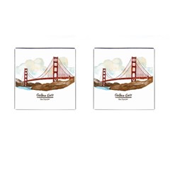 San Francisco Golden Gate Bridge Cufflinks (square) by Bigfootshirtshop