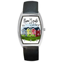 San Francisco Alamo Square Barrel Style Metal Watch by Bigfootshirtshop