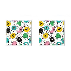 Cute And Fun Monsters Pattern Cufflinks (square) by Bigfootshirtshop