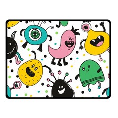 Cute And Fun Monsters Pattern Fleece Blanket (small) by Bigfootshirtshop