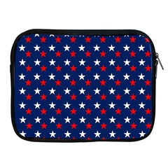 Patriotic Red White Blue Stars Blue Background Apple Ipad 2/3/4 Zipper Cases by Celenk