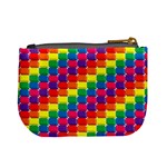 Rainbow 3d Cubes Red Orange Mini Coin Purses Back