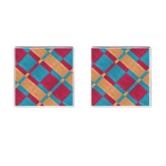 Fabric Textile Cloth Material Cufflinks (square) by Celenk