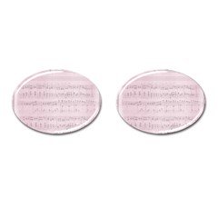 Vintage Pink Music Notes Cufflinks (oval) by Celenk