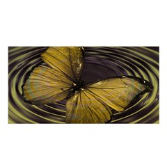 Butterfly Insect Wave Concentric Satin Shawl by Celenk