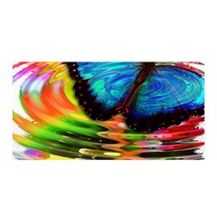 Blue Morphofalter Butterfly Insect Satin Wrap by Celenk