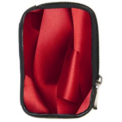 Red Fabric Textile Macro Detail Compact Camera Cases by Celenk