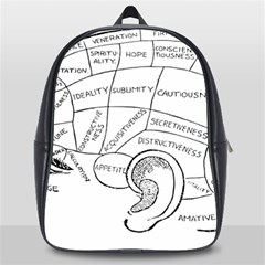 Brain Chart Diagram Face Fringe School Bag (large) by Celenk