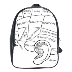 Brain Chart Diagram Face Fringe School Bag (xl) by Celenk