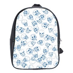 A Lot Of Skulls Blue School Bag (xl) by jumpercat