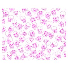 A Lot Of Skulls Pink Double Sided Flano Blanket (medium)  by jumpercat