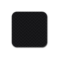 Dark Chevron Rubber Coaster (square)  by jumpercat