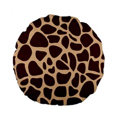 Animal Print Girraf Patterns Standard 15  Premium Flano Round Cushions by BangZart