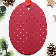 Strawberry Pattern Ornament (oval) by jumpercat