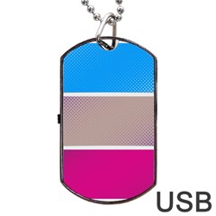 Pattern Template Banner Background Dog Tag Usb Flash (two Sides) by BangZart