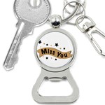 Lettering Miss You Banner Button Necklaces Front