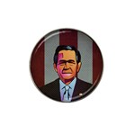 George W Bush Pop Art President Usa Hat Clip Ball Marker Front