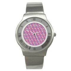 Pattern Abstract Squiggles Gliftex Stainless Steel Watch by Celenk