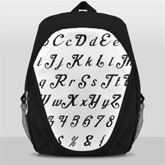 Font Lettering Alphabet Writing Backpack Bag by Celenk