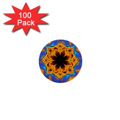 Digital Art Fractal Artwork Flower 1  Mini Buttons (100 Pack)  by Celenk