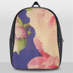 Fabric Textile Abstract Pattern School Bag (large) by Celenk