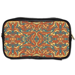 Multicolored Abstract Ornate Pattern Toiletries Bags by dflcprints