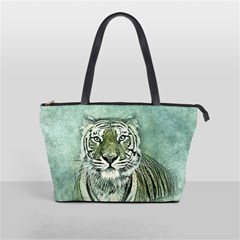 Tiger Cat Art Abstract Vintage Shoulder Handbags by Celenk