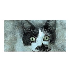 Cat Pet Art Abstract Vintage Satin Wrap by Celenk